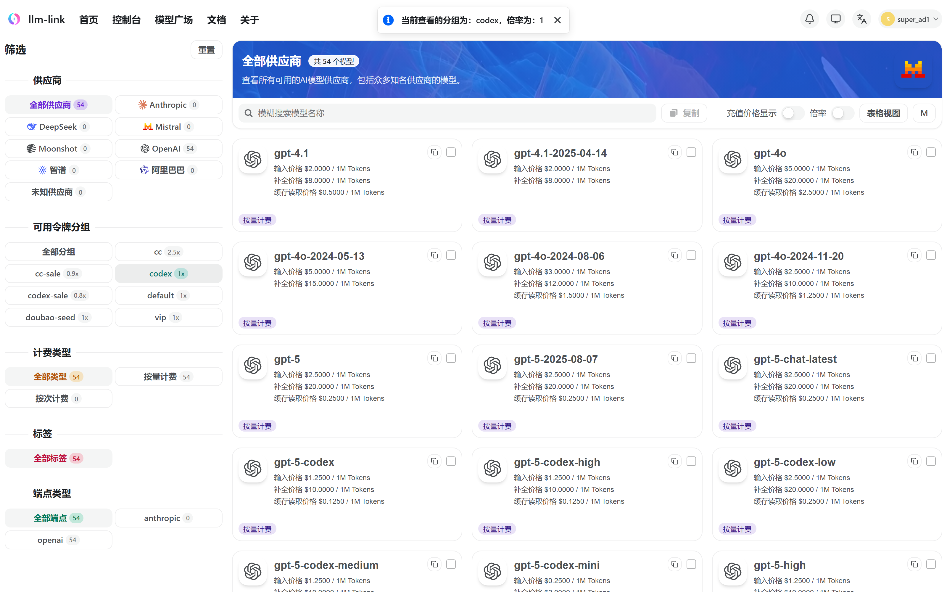 codex 分组模型